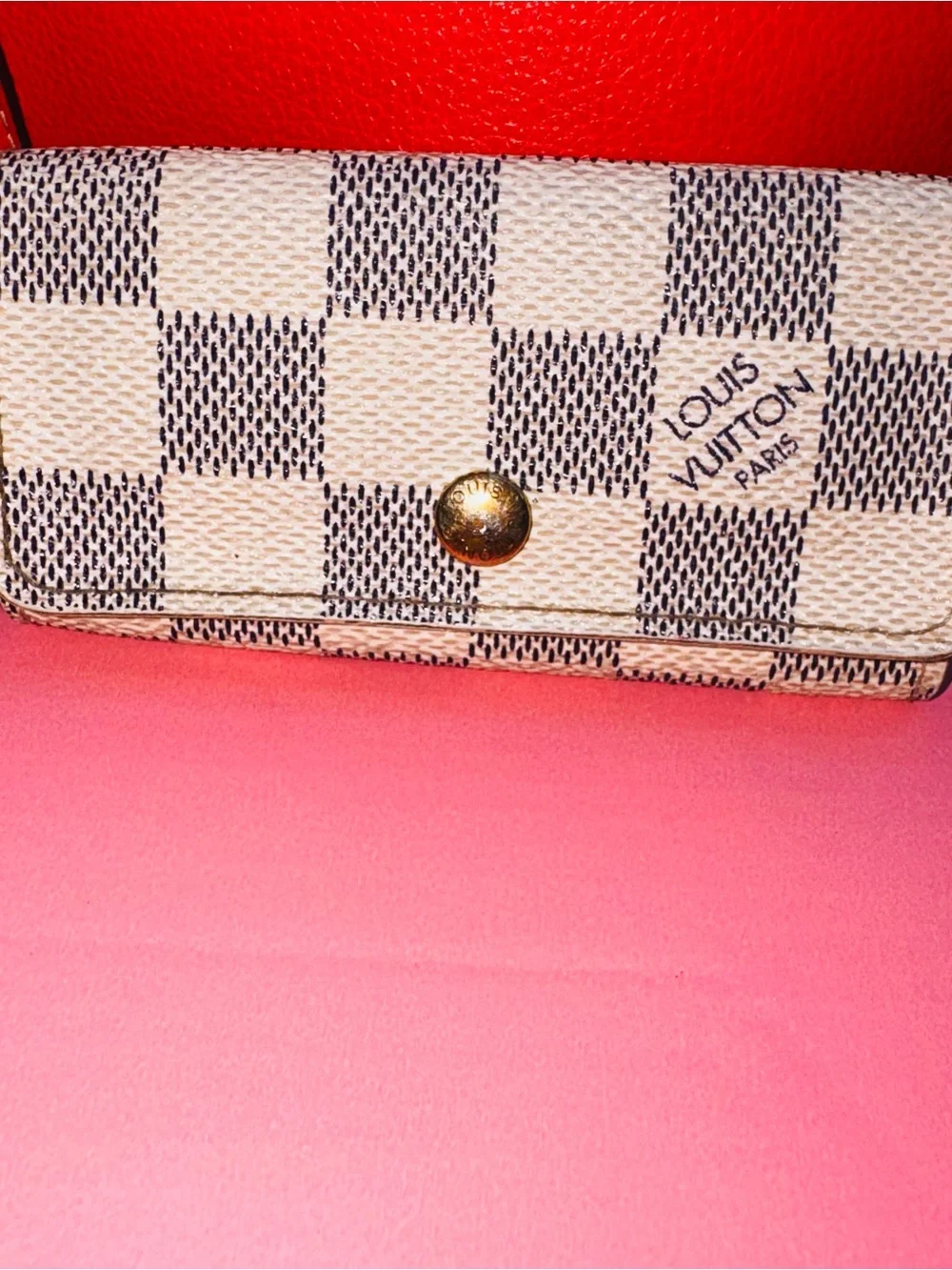 Louis Vuitton Damier Azur Multicles 4-Key Holder-Made in France- Vintage